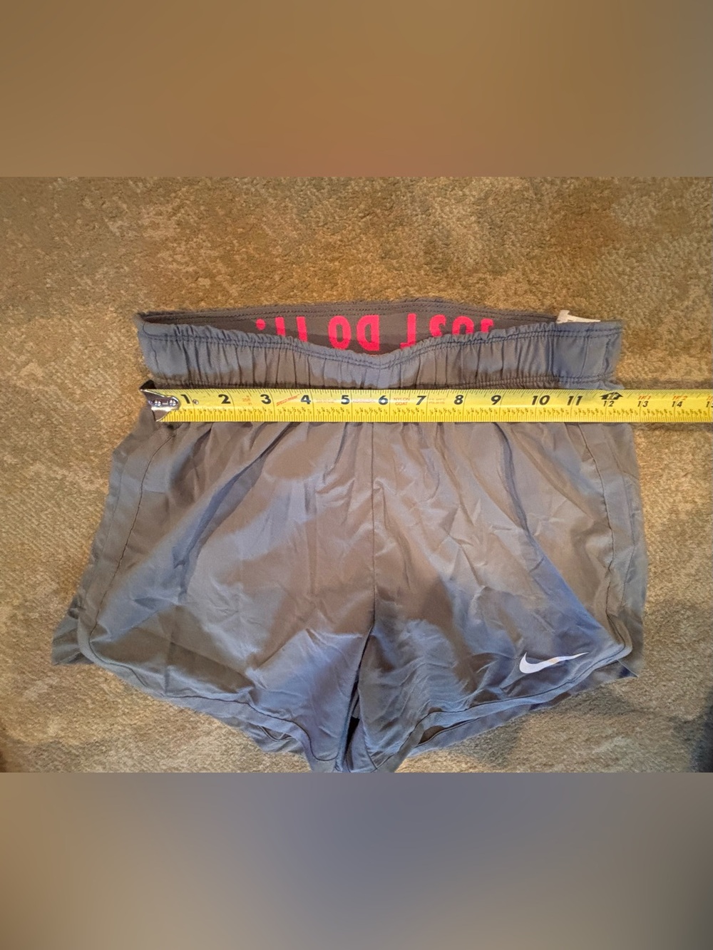 Nike Dri-FIT Athletic Running Shorts Gray Pink Built In Liner Medium - Picture 10 of 11